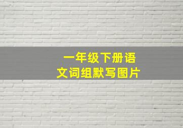 一年级下册语文词组默写图片