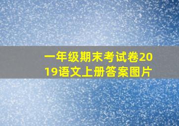 一年级期末考试卷2019语文上册答案图片