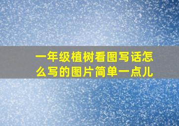 一年级植树看图写话怎么写的图片简单一点儿