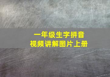 一年级生字拼音视频讲解图片上册