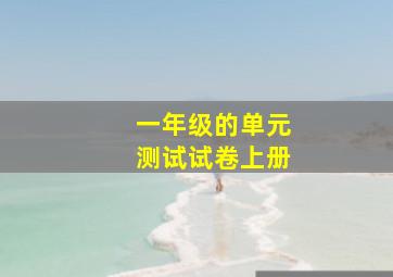 一年级的单元测试试卷上册