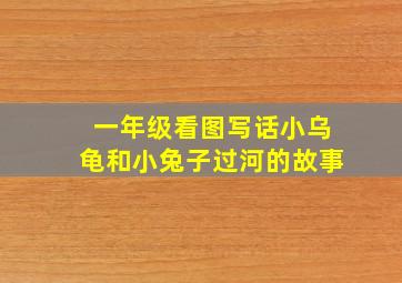 一年级看图写话小乌龟和小兔子过河的故事