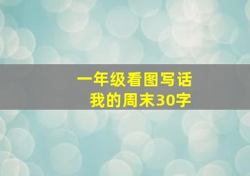 一年级看图写话我的周末30字