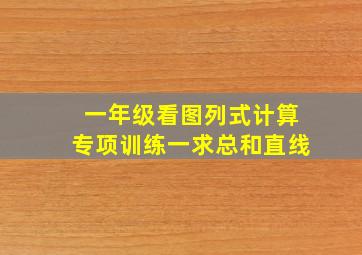 一年级看图列式计算专项训练一求总和直线