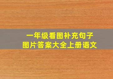 一年级看图补充句子图片答案大全上册语文