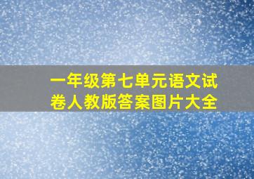 一年级第七单元语文试卷人教版答案图片大全