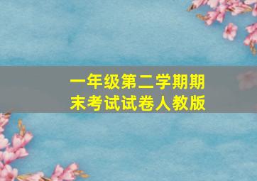 一年级第二学期期末考试试卷人教版