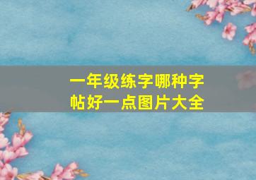 一年级练字哪种字帖好一点图片大全