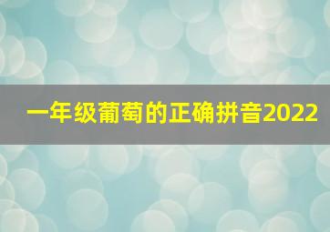 一年级葡萄的正确拼音2022