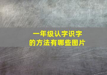 一年级认字识字的方法有哪些图片