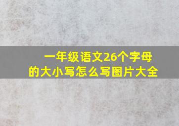 一年级语文26个字母的大小写怎么写图片大全