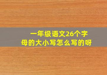 一年级语文26个字母的大小写怎么写的呀