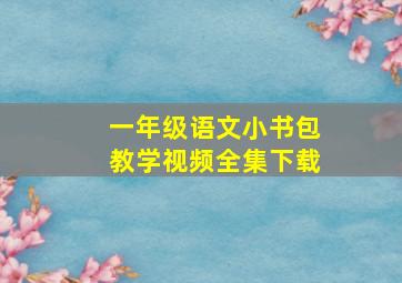 一年级语文小书包教学视频全集下载