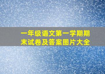 一年级语文第一学期期末试卷及答案图片大全