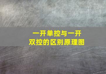 一开单控与一开双控的区别原理图