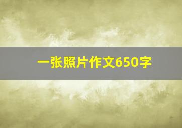 一张照片作文650字