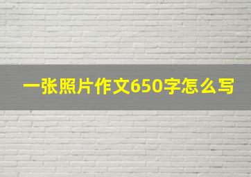 一张照片作文650字怎么写