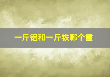 一斤铝和一斤铁哪个重