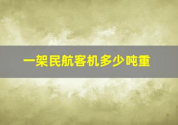 一架民航客机多少吨重