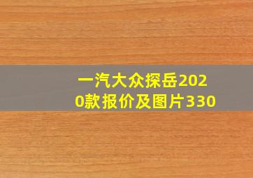 一汽大众探岳2020款报价及图片330