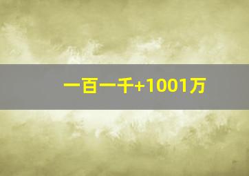 一百一千+1001万