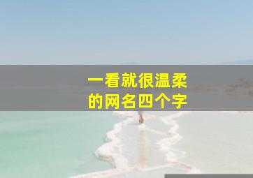 一看就很温柔的网名四个字