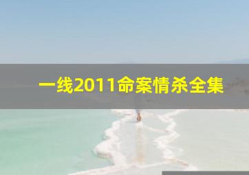 一线2011命案情杀全集