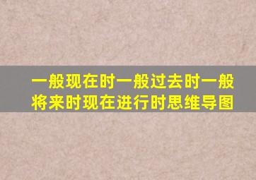 一般现在时一般过去时一般将来时现在进行时思维导图