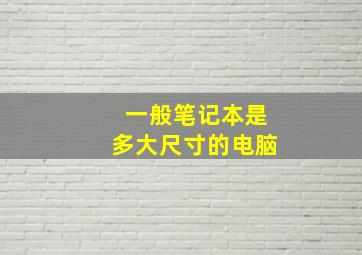 一般笔记本是多大尺寸的电脑