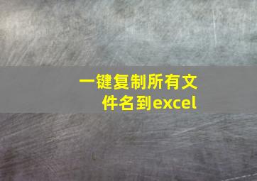 一键复制所有文件名到excel