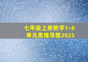 七年级上册数学1~6单元思维导图2025