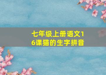 七年级上册语文16课猫的生字拼音