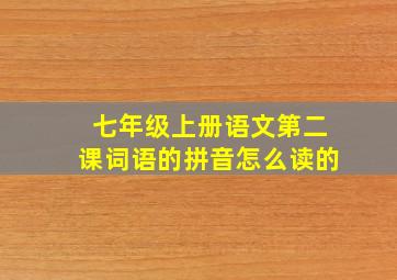 七年级上册语文第二课词语的拼音怎么读的