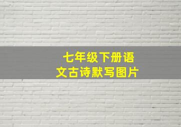 七年级下册语文古诗默写图片