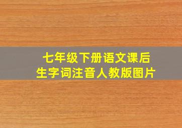 七年级下册语文课后生字词注音人教版图片