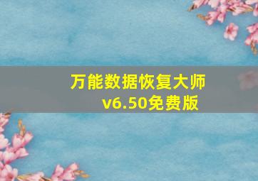 万能数据恢复大师v6.50免费版