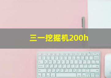 三一挖掘机200h