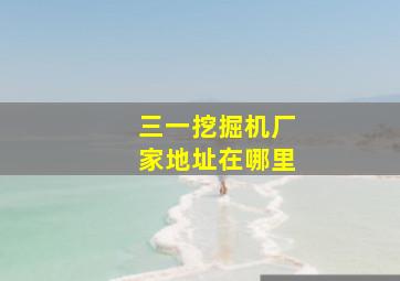 三一挖掘机厂家地址在哪里