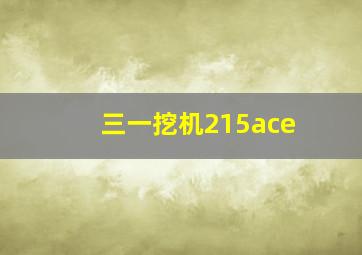 三一挖机215ace