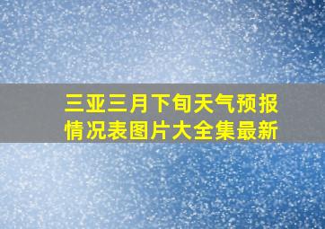 三亚三月下旬天气预报情况表图片大全集最新