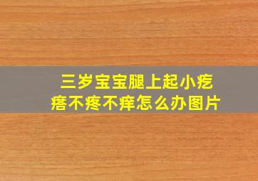 三岁宝宝腿上起小疙瘩不疼不痒怎么办图片