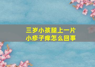 三岁小孩腿上一片小疹子痒怎么回事