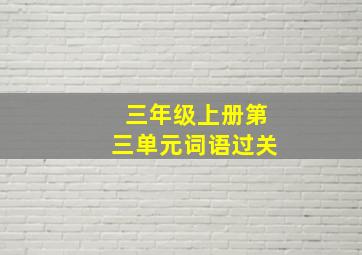 三年级上册第三单元词语过关