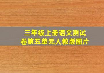 三年级上册语文测试卷第五单元人教版图片