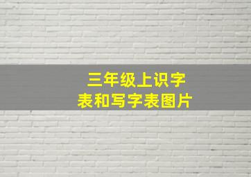 三年级上识字表和写字表图片