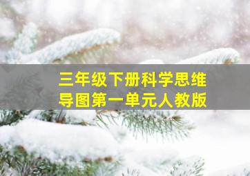 三年级下册科学思维导图第一单元人教版