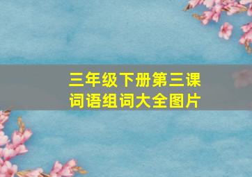 三年级下册第三课词语组词大全图片