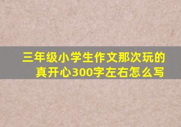 三年级小学生作文那次玩的真开心300字左右怎么写