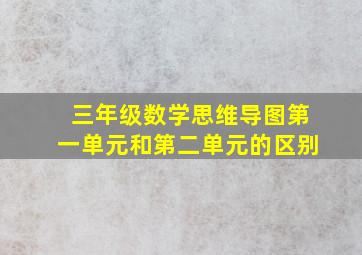 三年级数学思维导图第一单元和第二单元的区别