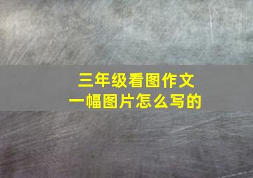 三年级看图作文一幅图片怎么写的